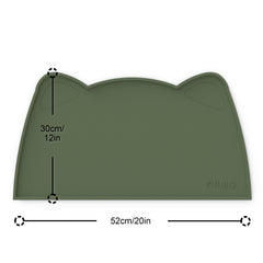OHMO tapis-alimentation-chien-silicone: surface anti-déversement pour chiens et rangement rapide.