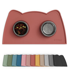 OHMO tapis alimentation silicone anti debordement pour chiens et chats, garde le sol propre