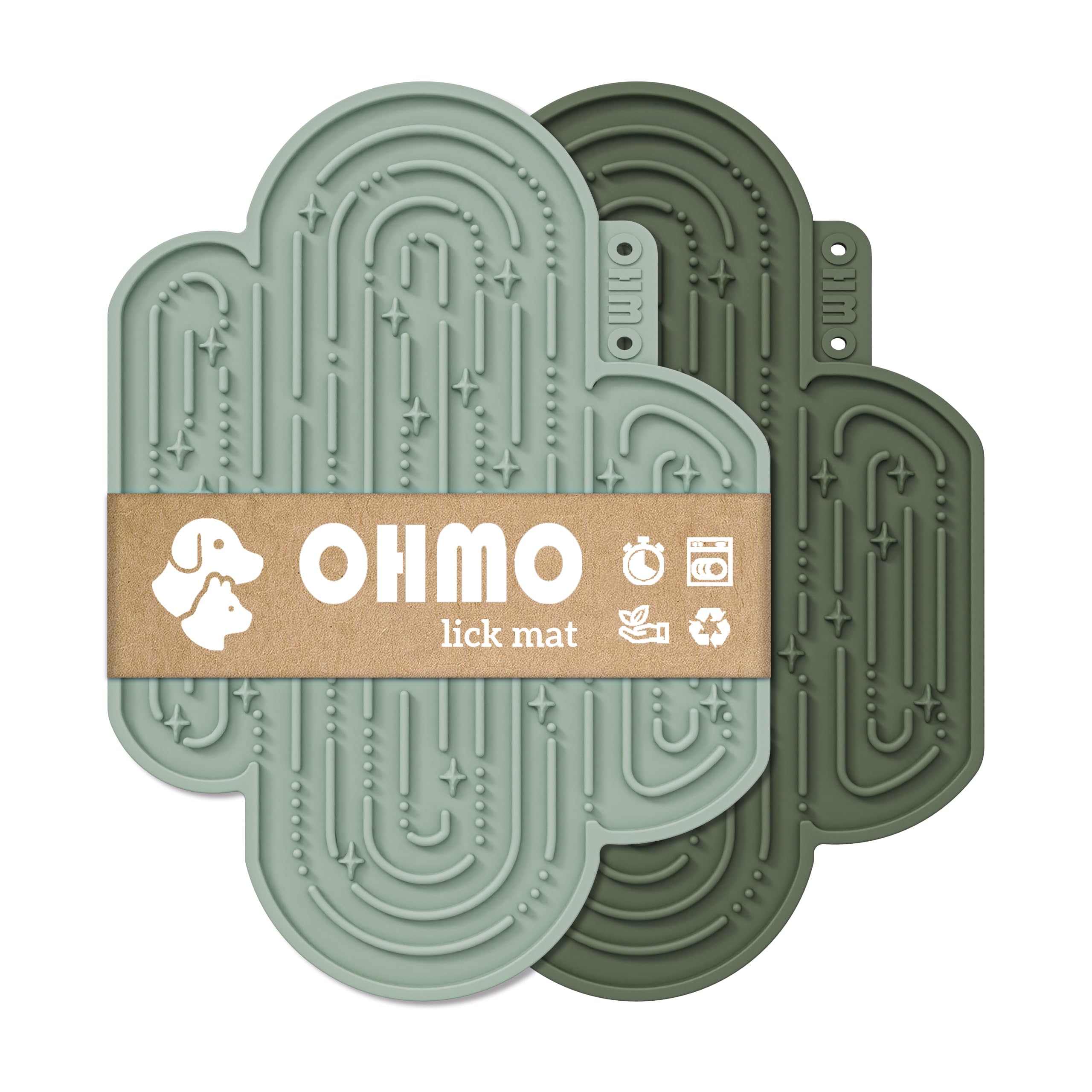 OHMO tapis de léchage cactus pour chiens et chats, favorise l’attention et l’exploration.