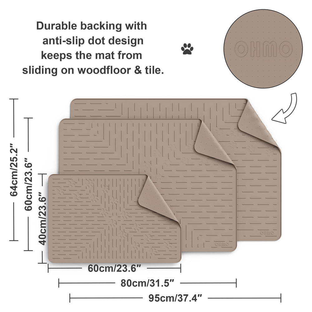 OHMO tapis facile nettoyer - secouer ou rincer pour reutilisation.