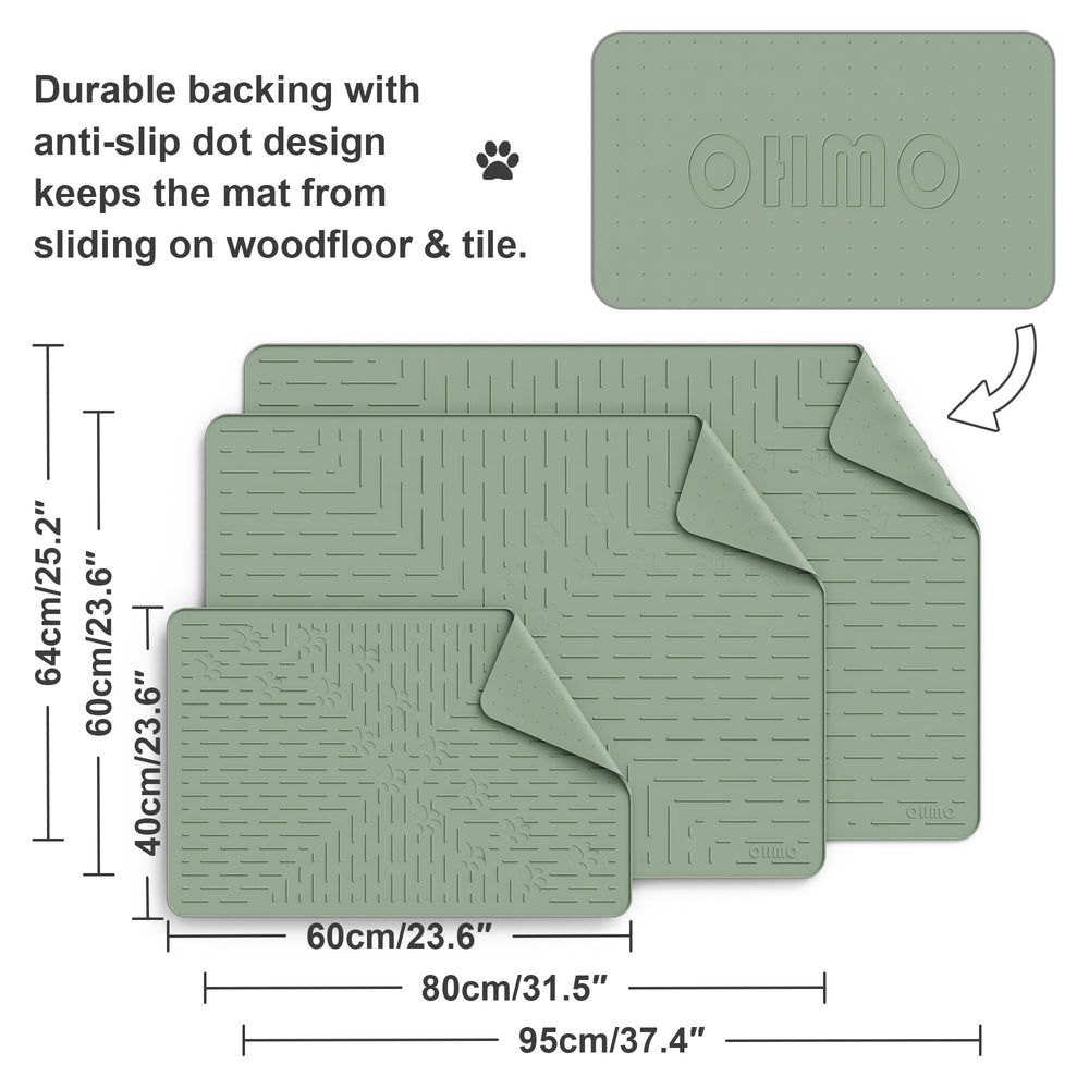 OHMO tapis facile à nettoyer, secouer ou rincer, prêt à réutiliser