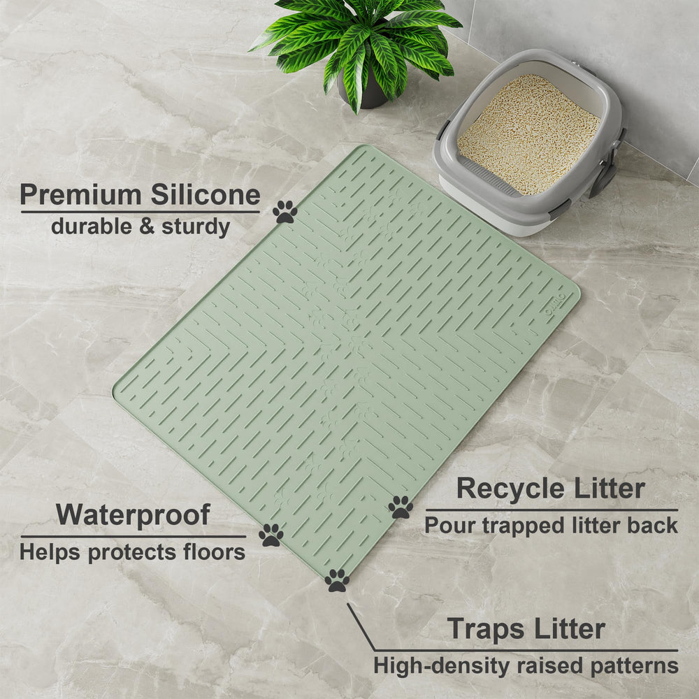 OHMO tapis litière rainures intérieures piègent la litière pour un nettoyage plus facile