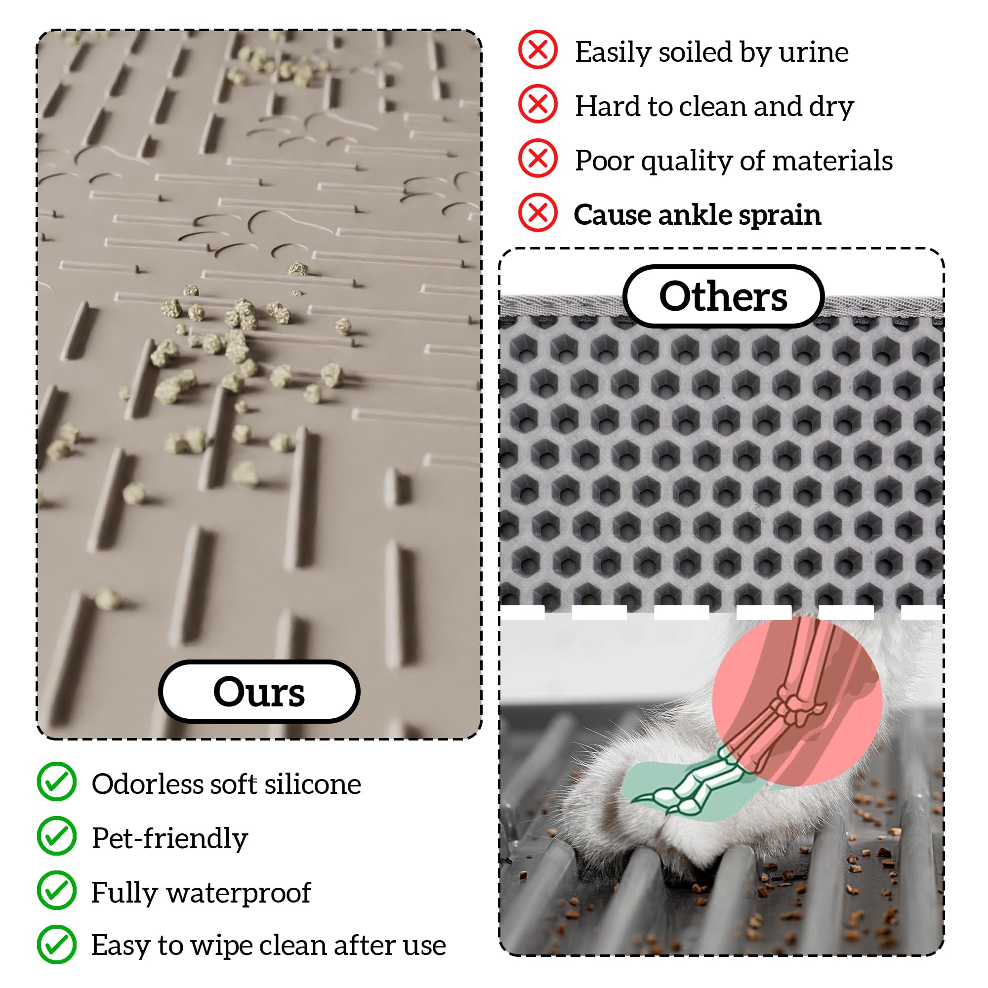 OHMO tapis multifonction - dessous de gamelles paillasson pratique.