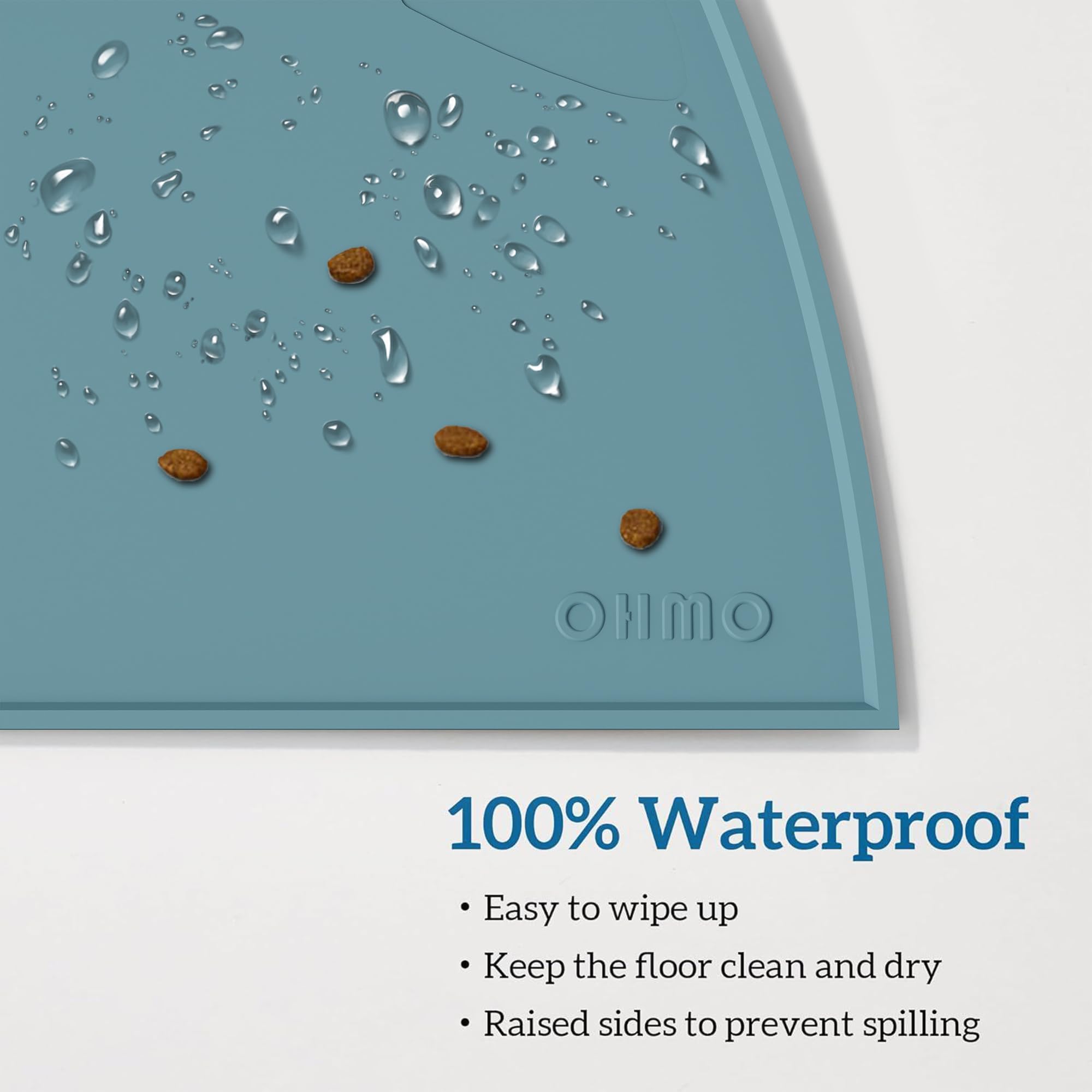 OHMO tapis alimentation animaux 18x10 pouces pliable et facile à emporter.
