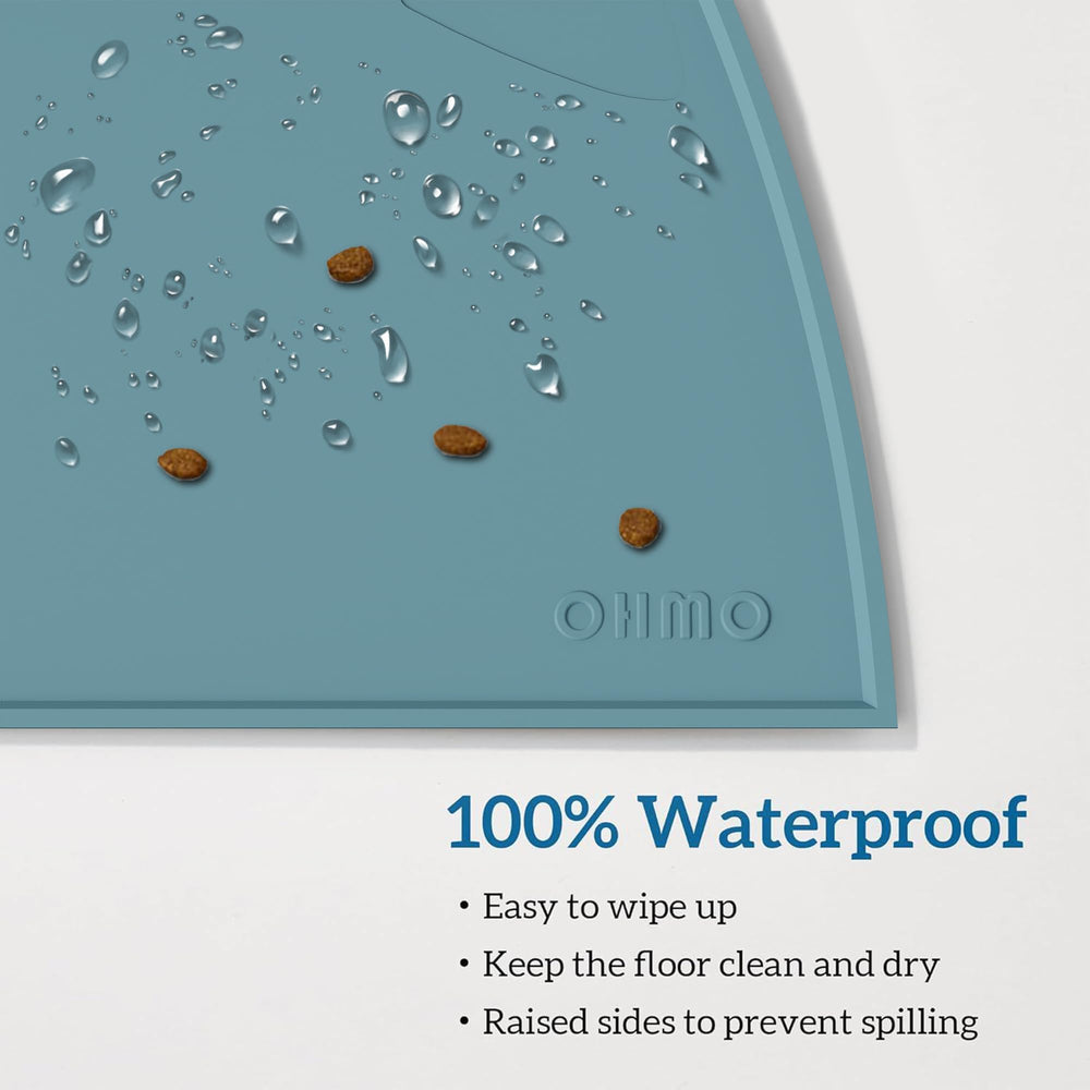 OHMO tapis alimentation animaux 18x10 pouces pliable et facile à emporter.