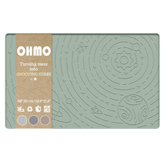 OHMO tapis-nourriture-silicone-vert-sauge : surface sûre pour repas de vos animaux.