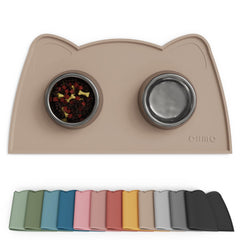 OHMO Tapis silicone alimentaire antiderapant beige et protection du sol