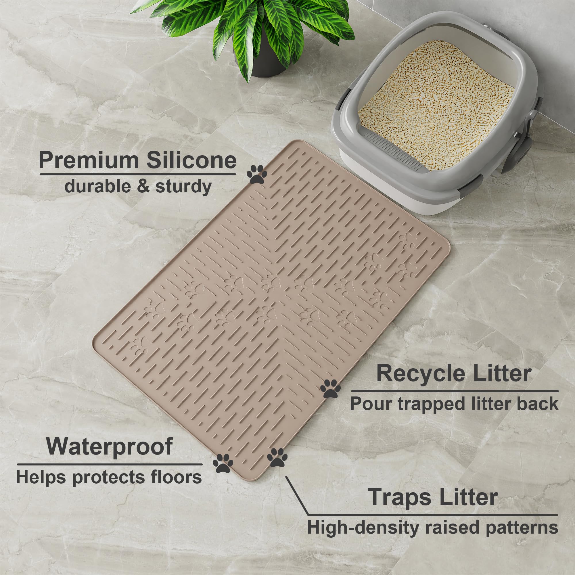 OHMO tapis silicone imperm éable - empeche les odeurs et se nettoie rapidement.