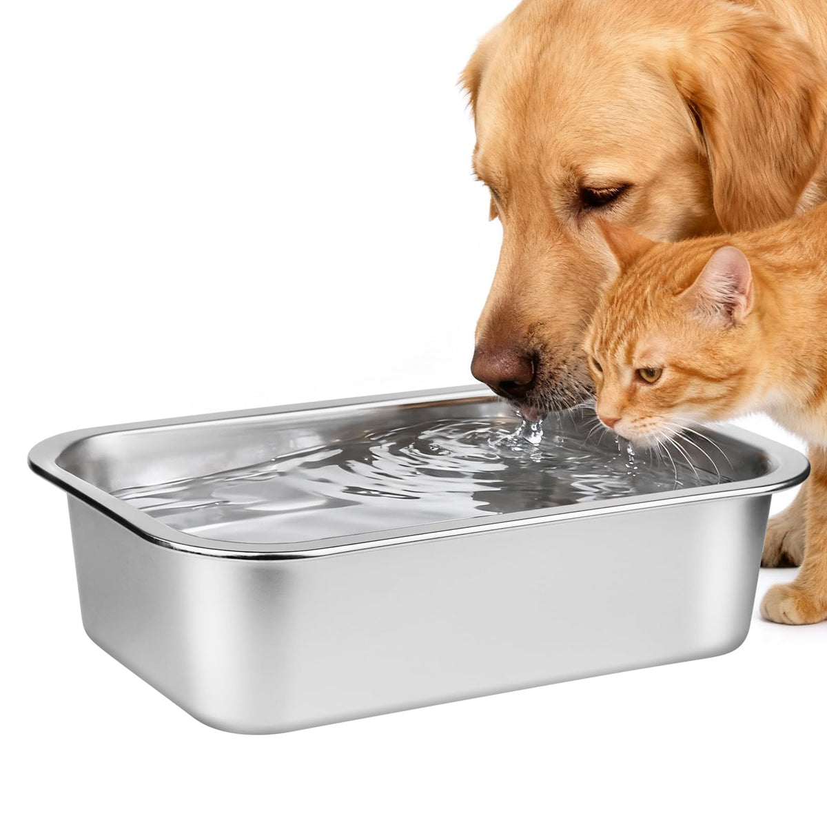 Bol en acier inoxydable Ohtomber pour chien et chat, grande capacité pour repas sans débordement.