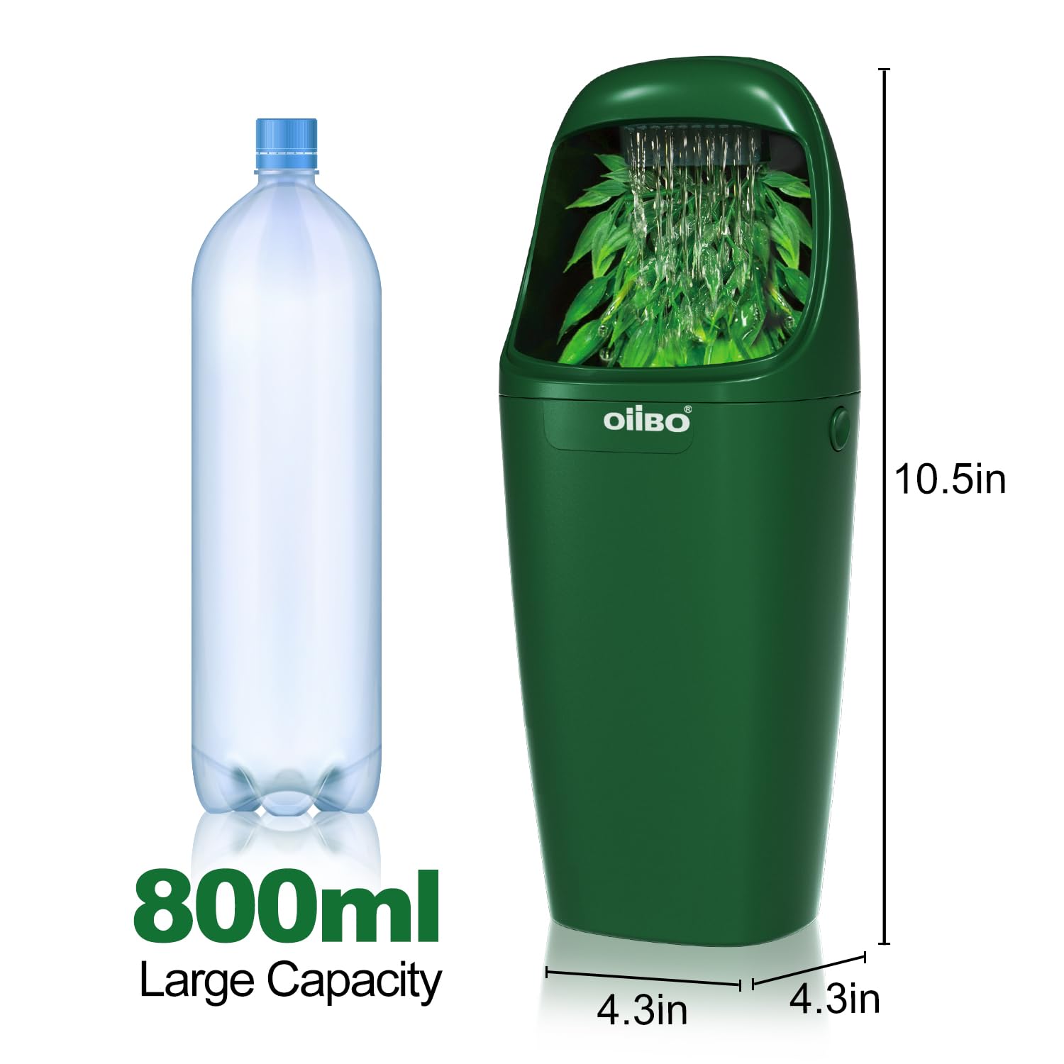 Oiibo fontaine-capacite-800ml: réservoir pratique pour plusieurs jours.
