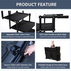Oiilores Escalier pliable portable, se range facilement dans le coffre.