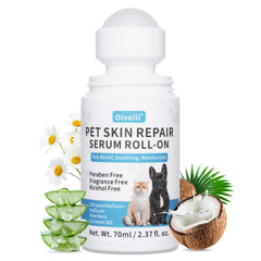 Sérum roll-on Oivolii réparateur pour chien, apaisement ciblé des zones irritées.