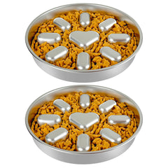 Bol ralentisseur Oiwliur avec motif anti-glouton, idéal pour manger plus lentement.