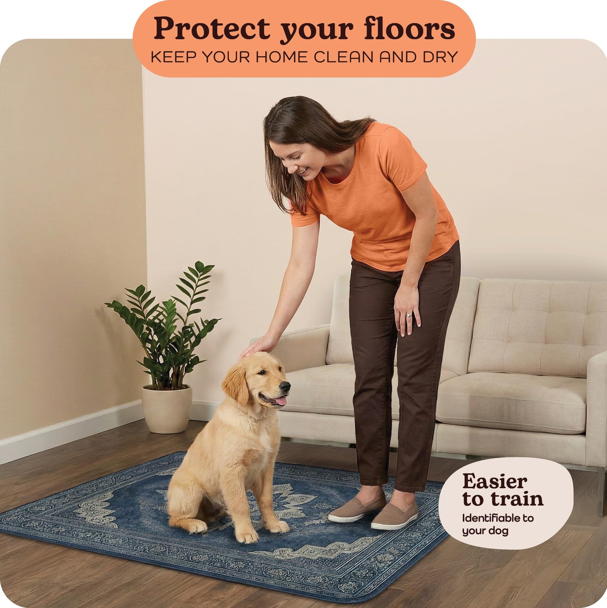 Tapis O'JAY lavable pour chien, réutilisable et économique.