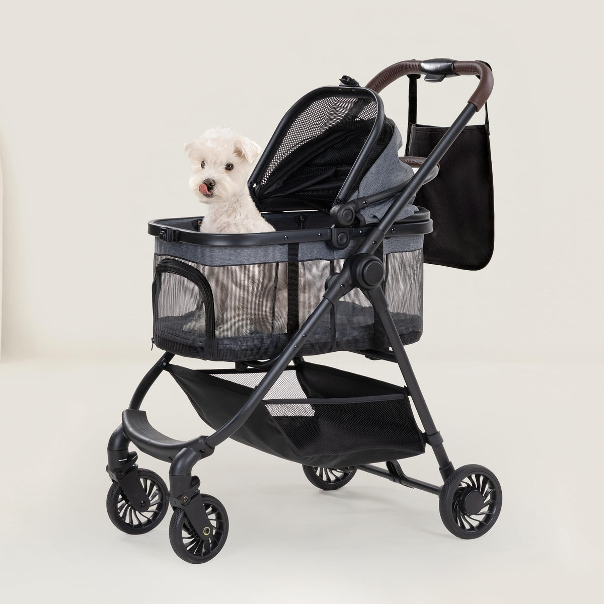 ojcme-poussette-animaux-3en1-compacte: intérieur spacieux pour compagnons.