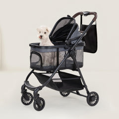 ojcme-poussette-animaux-3en1-compacte: intérieur spacieux pour compagnons.