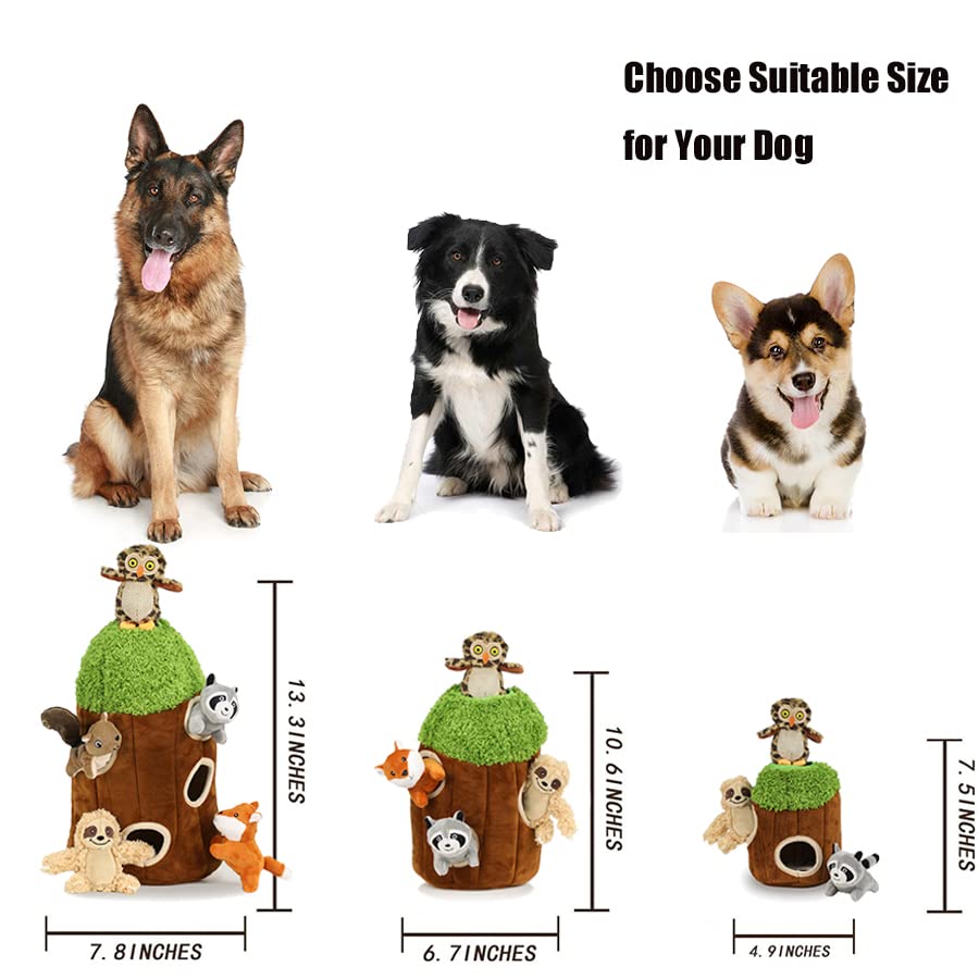 okegztoa-animaux-bois-peluche-douce: personnages forestiers doux pour des jeux calmes et amusants.