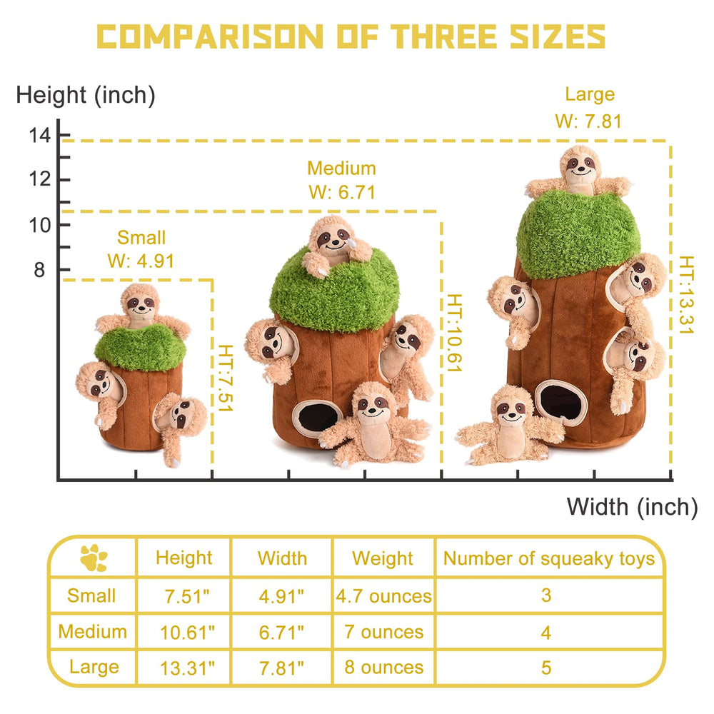 Jouet interactif okegztoa avec paresseux peluche pour chien actif.