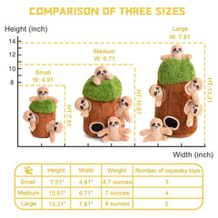 Jouet interactif okegztoa avec paresseux peluche pour chien actif.