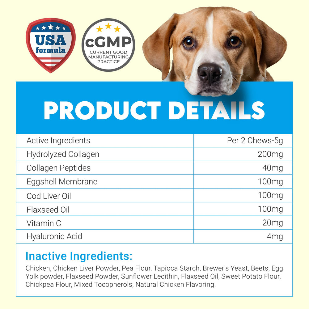 OKKÖBI Collagène pour chiens – vitamine C soutient la vitalité générale.