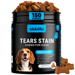 OKKÖBI emballage et bouteille des friandises vision pour chiens, pratique pour administration.