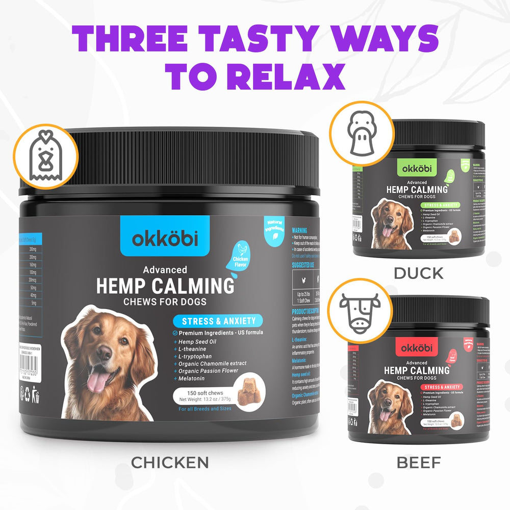 Texture savoureuse et pratique: friandises OKKÖBI pour chien.