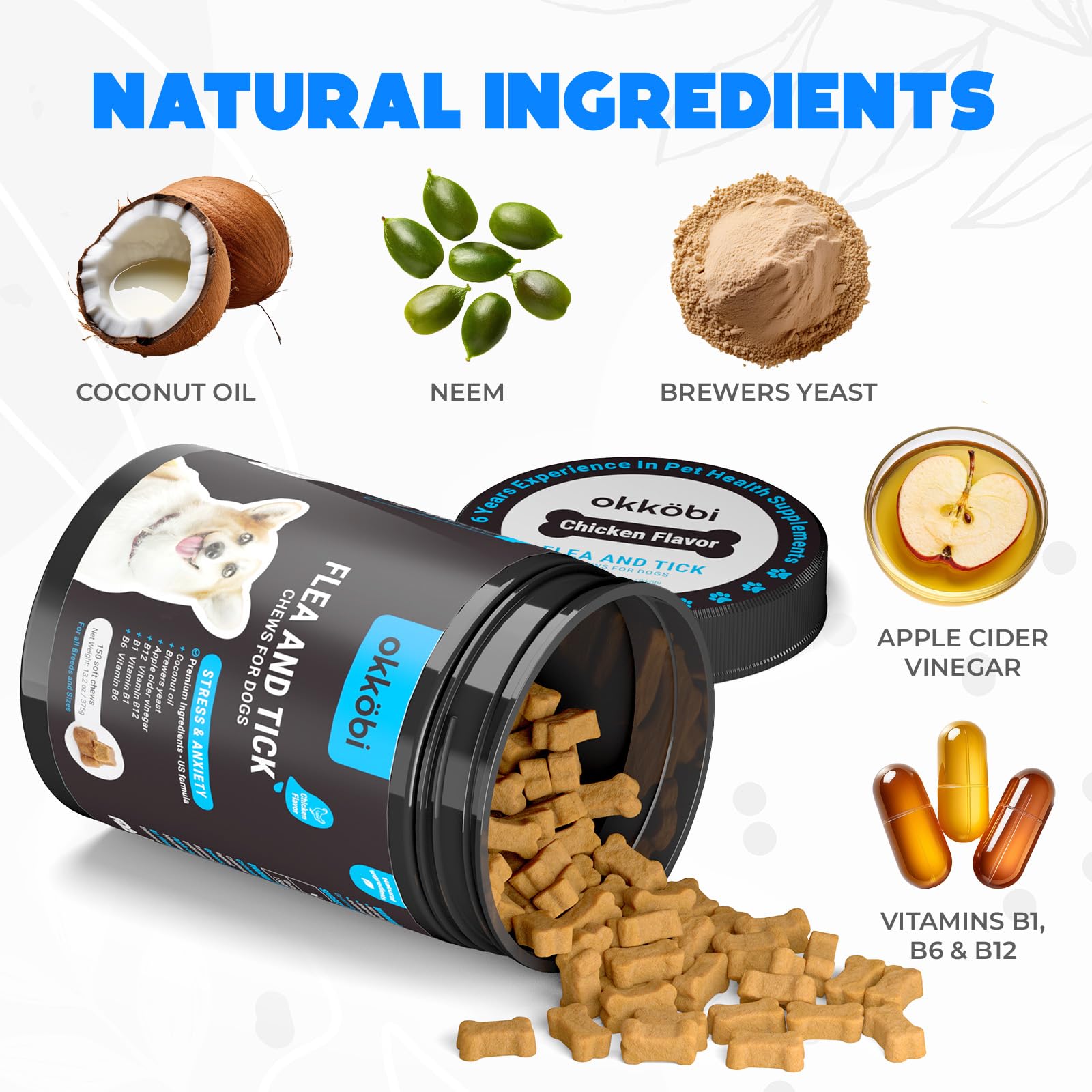 OKKÖBI - Étiquette ingrédients naturels avec coco et vinaigre pour protection soutenue.