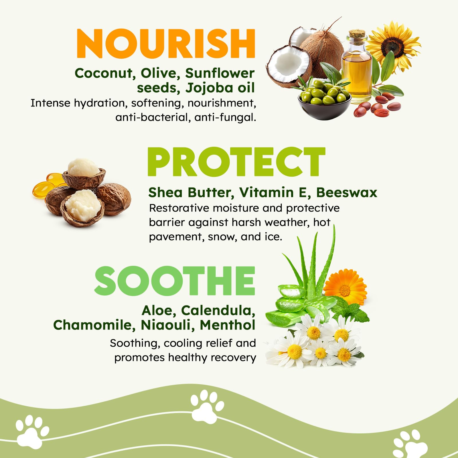 OKKÖBI soin-nez-pattes pour chiens et chats, absorption rapide