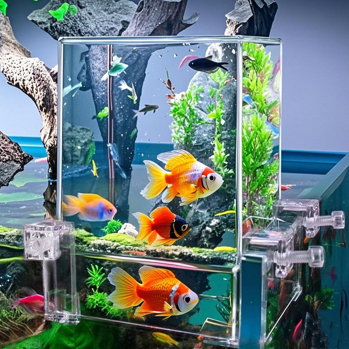Okllen aquarium suspendu: pression négative et niveau d'eau stable