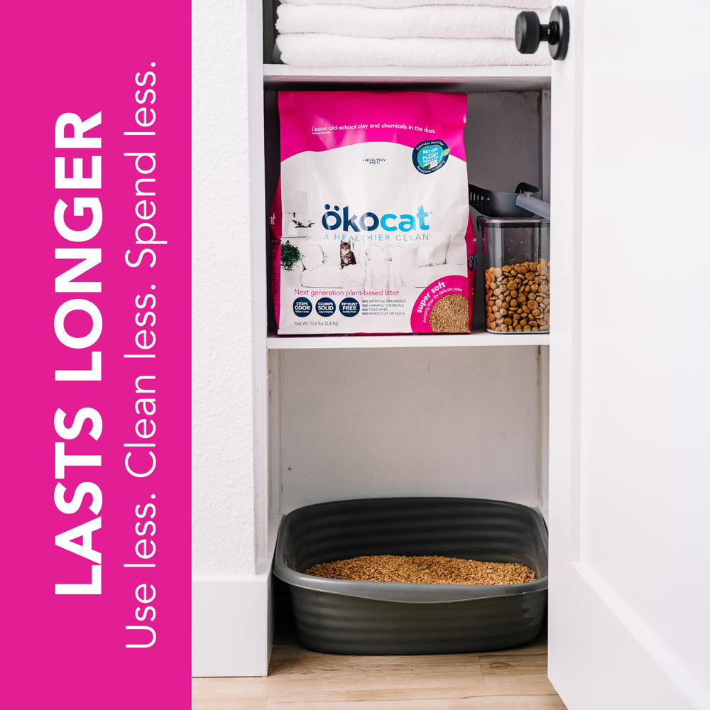 okocat absorption rapide: les liquides forment des grumeaux.
