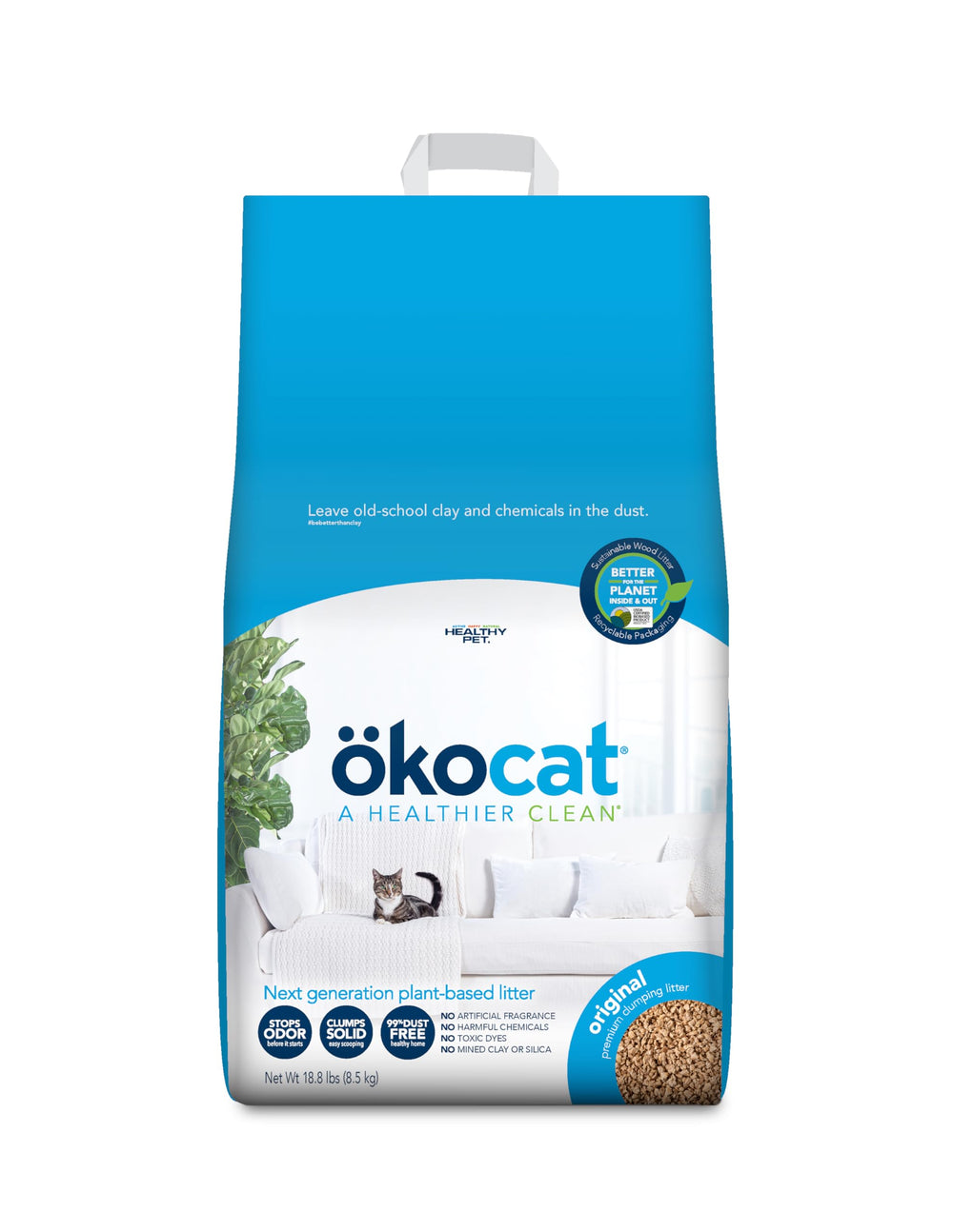 ökocat litière bois naturel: absorption élevée pour le chat.