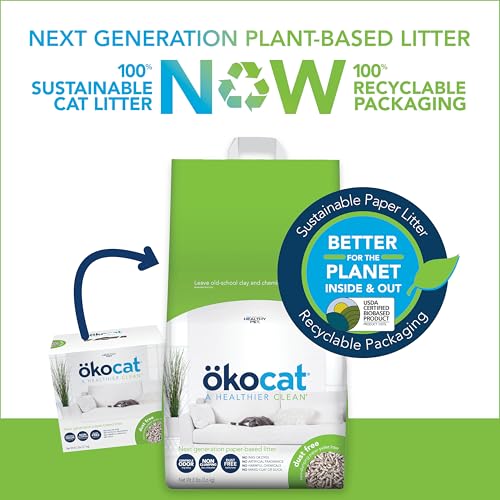 ökocat litière papier pellets non agglomerants, nettoyage rapide