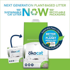 ökocat litière papier pellets non agglomerants, nettoyage rapide
