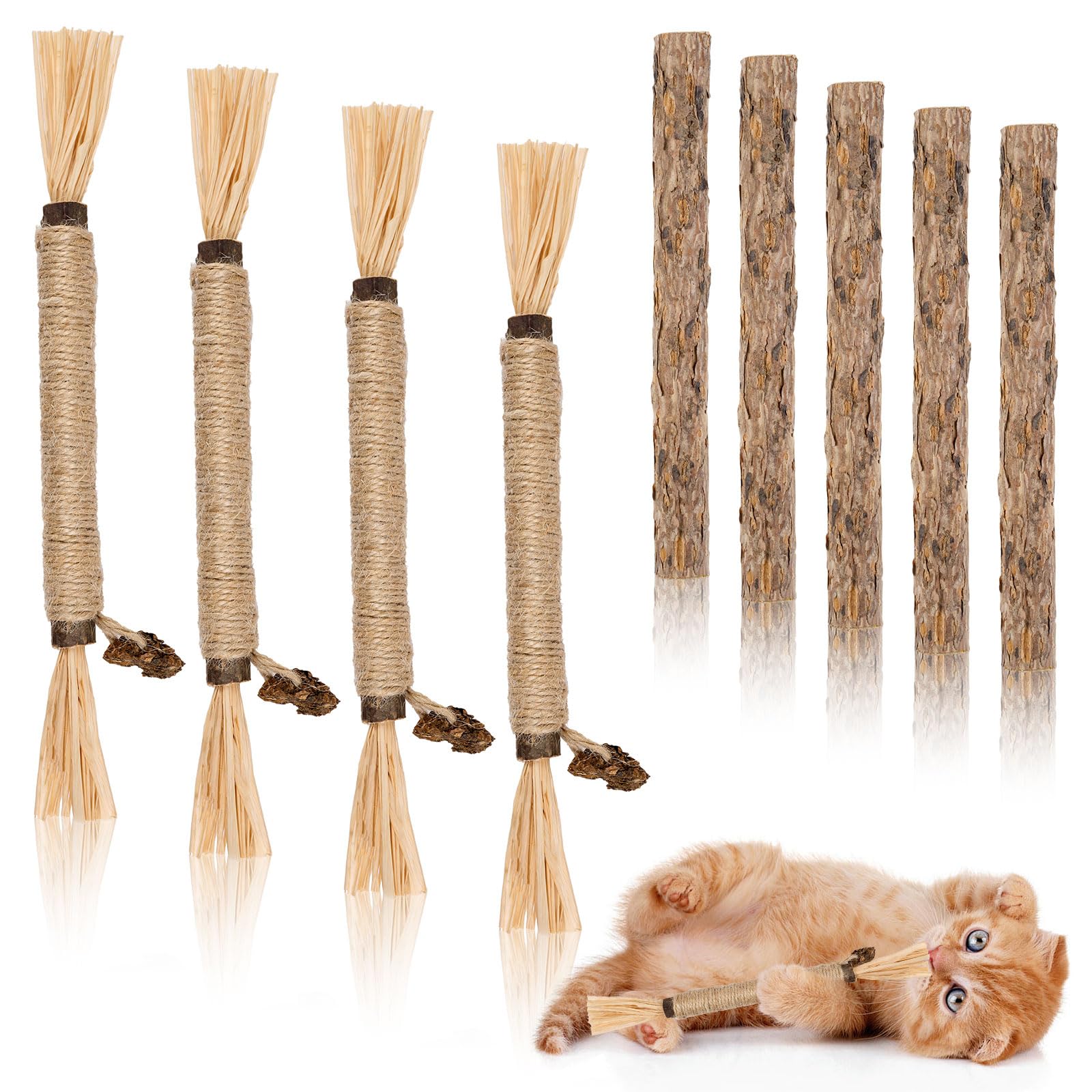 Okxiri Silvervine batons pour chats: stimulation sensorielle pendant le jeu et le mâchage