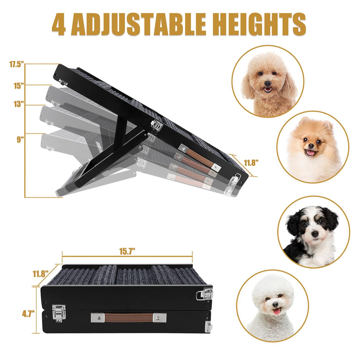 Okydoky rampe à quatre hauteurs ajustables pour meubles variés.