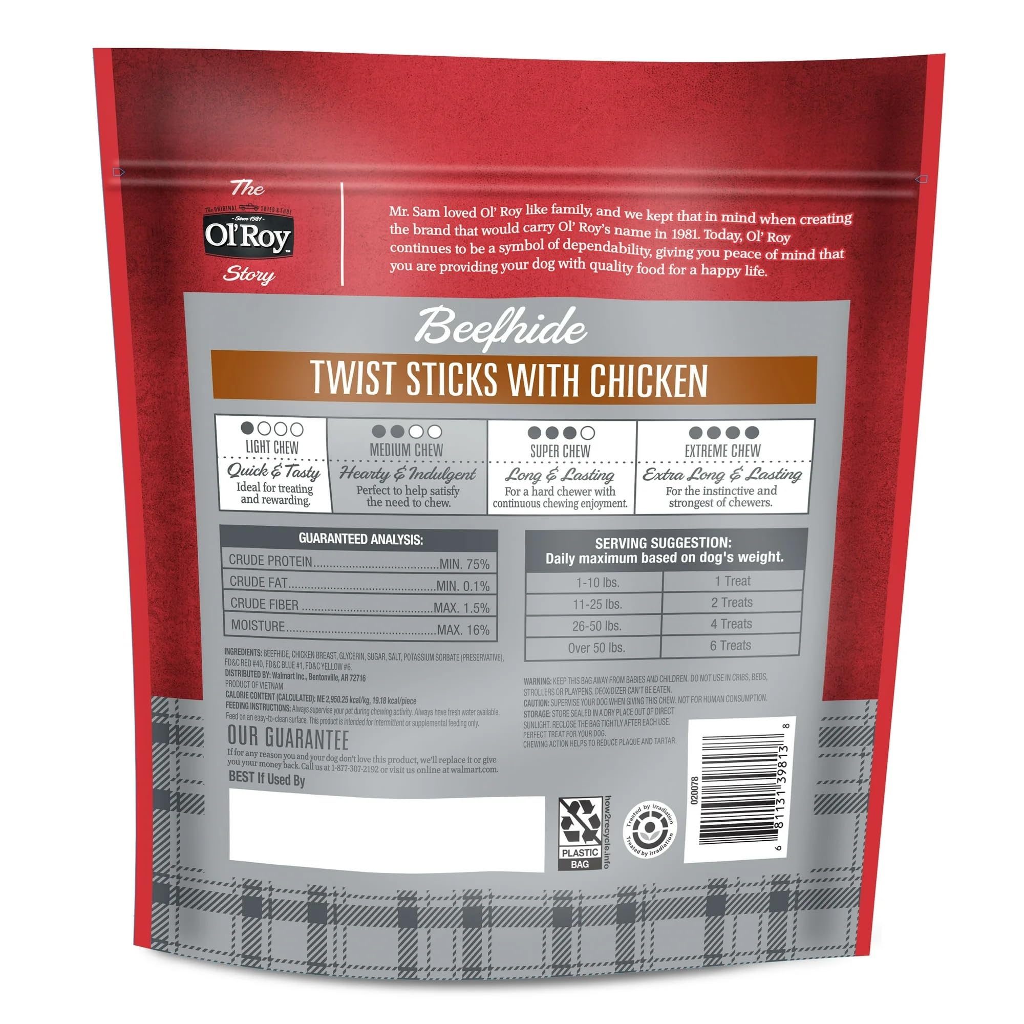 Ol-Roy enrobage poulet: friandise savoureuse pour la mastication