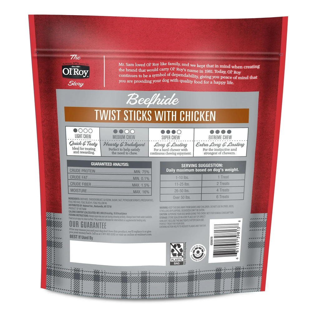 Ol-Roy enrobage poulet: friandise savoureuse pour la mastication