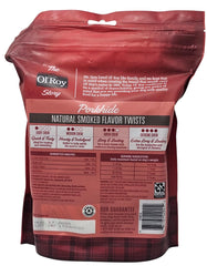 Texture croquante des twists Ol' Roy en peau de porc, parfaits pour la mastication.