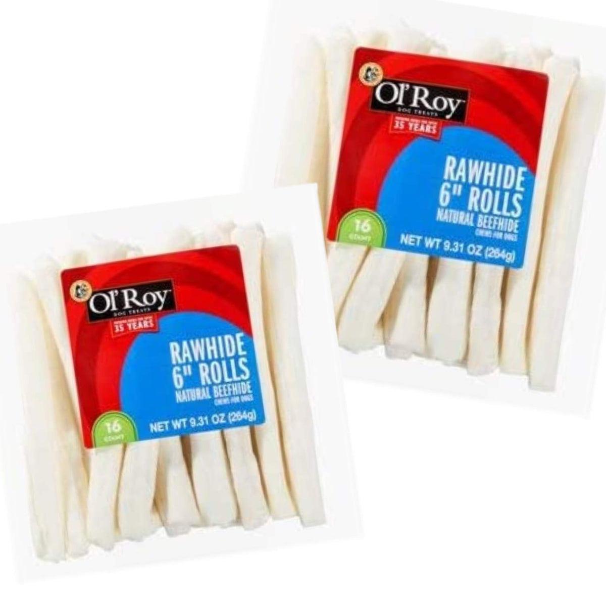 Ol' Roy Rawhide: rouleaux de 6 po, plaisir durable et hygiène dentaire potentielle.