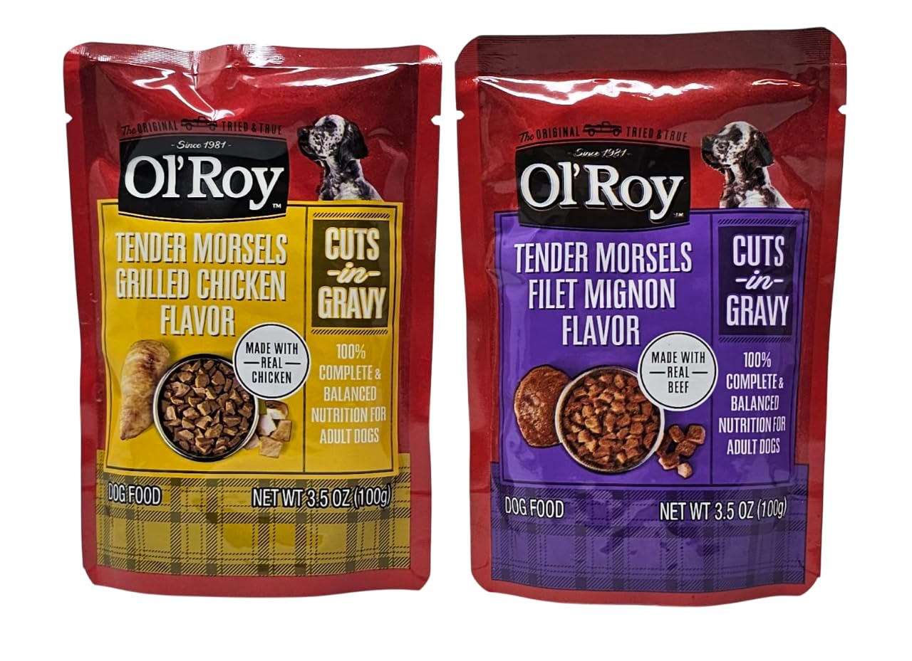 Ol' Roy sachet 3-5 onces: portion individuelle idéale pour chaque repas.