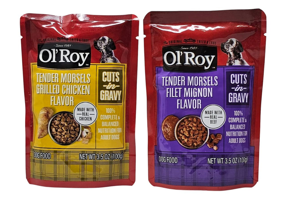 Ol' Roy sachet 3-5 onces: portion individuelle idéale pour chaque repas.