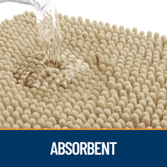 Tapis OLANLY base antiderapante, stabilité accrue sur sols secs.