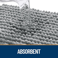 OLANLY Tapis douceur-chenille gris offre une douceur sous les pieds.