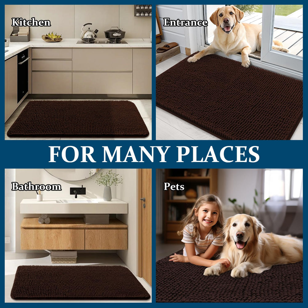 OLANLY tapis-marron design discret s'intègre facilement à votre entrée.