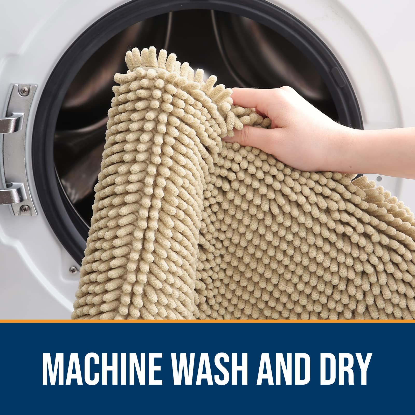 Tapis OLANLY nettoyage facile, lavage en machine pour un entretien rapide.