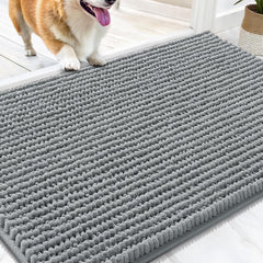 OLANLY Tapis porte-chien chenille absorbante capte l'humidité et boue.
