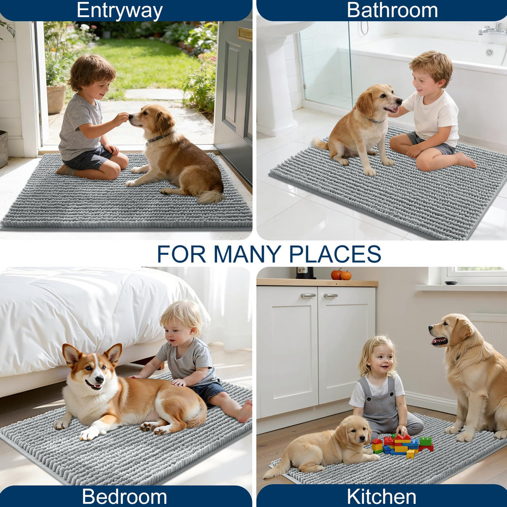 OLANLY Tapis porte-chien usage quotidien gris offre une solution pratique.