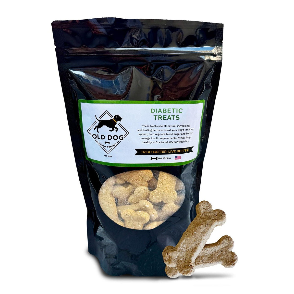 Friandises Old Dog Cookie Co dans un sachet de 283 g, pratique pour le quotidien des chiens.