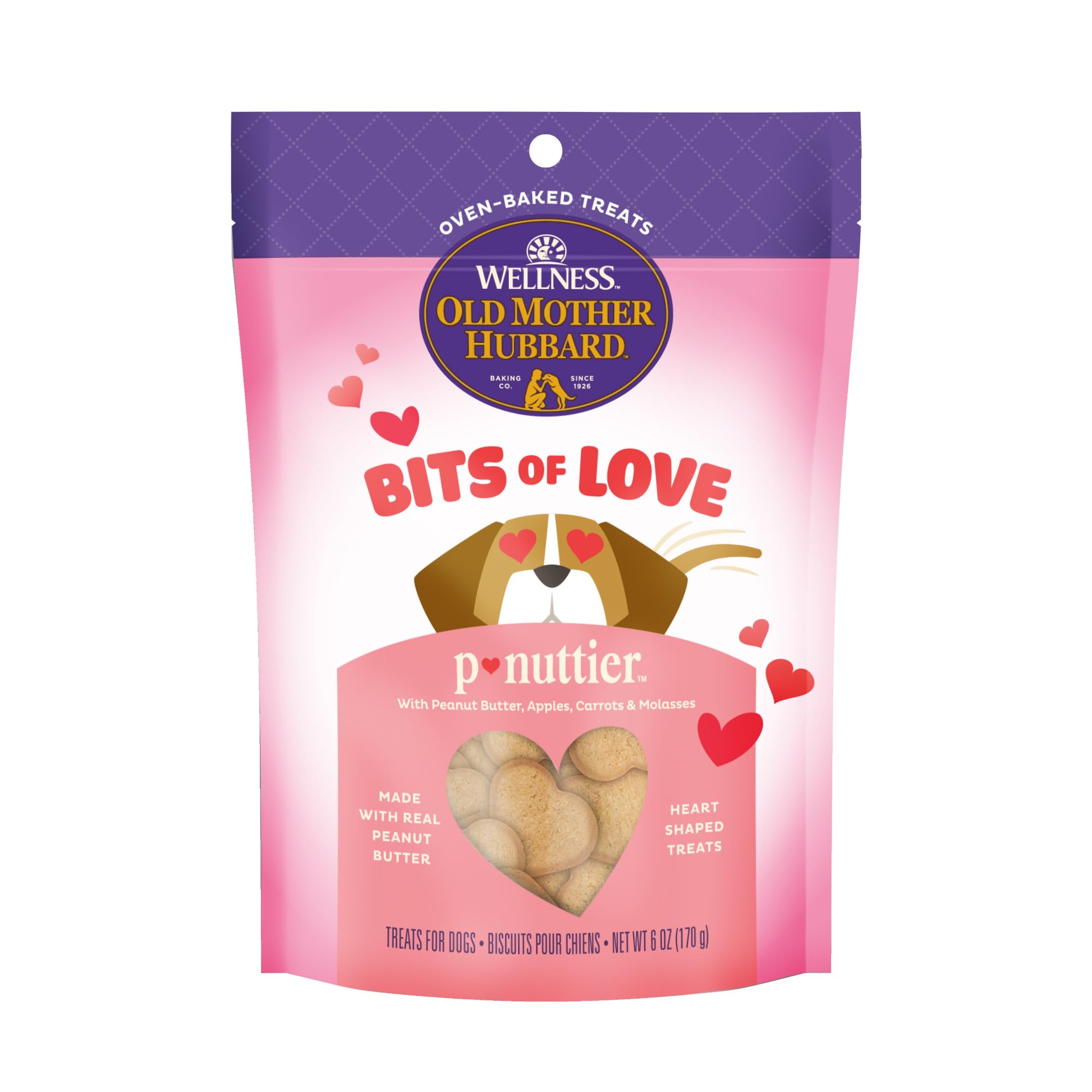 Old Mother Hubbard Bits of Love biscuits cœur, récompense gourmand pour chien