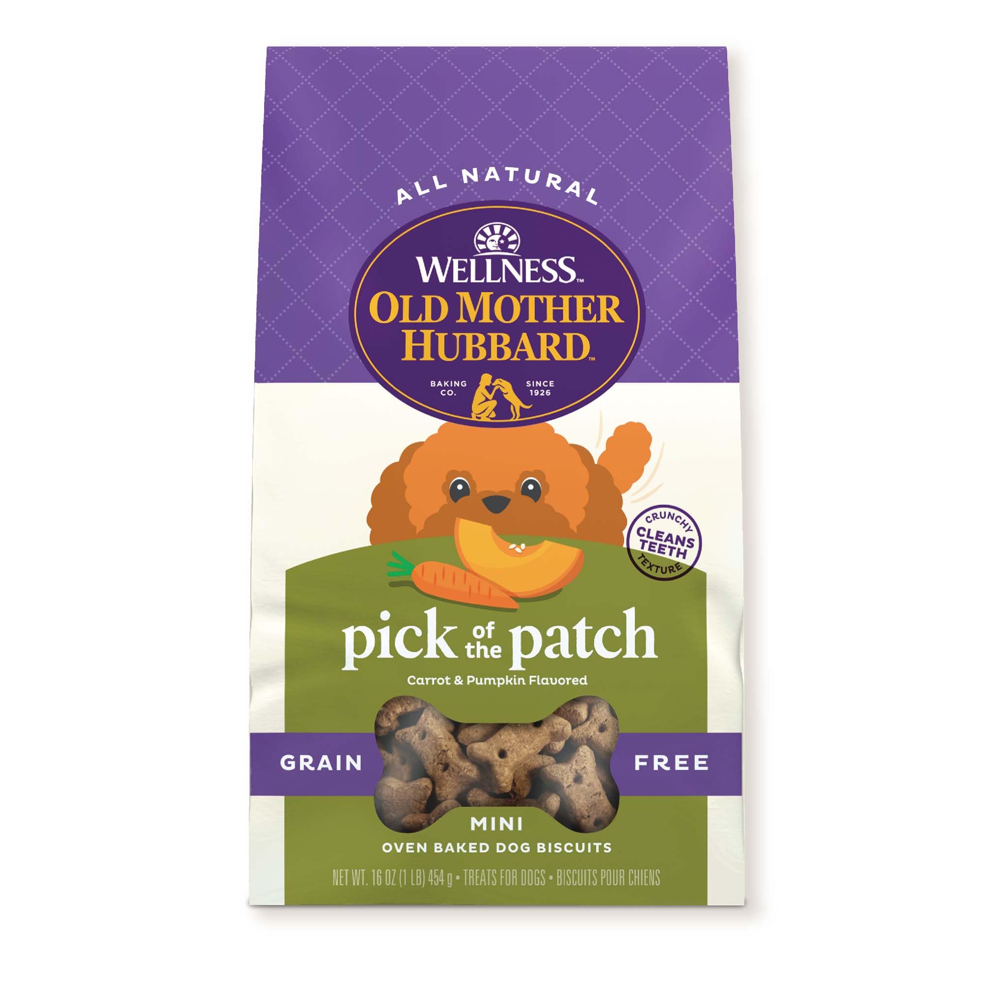 Old Mother Hubbard – petits biscuits sans céréales potiron carotte, récompense naturelle.